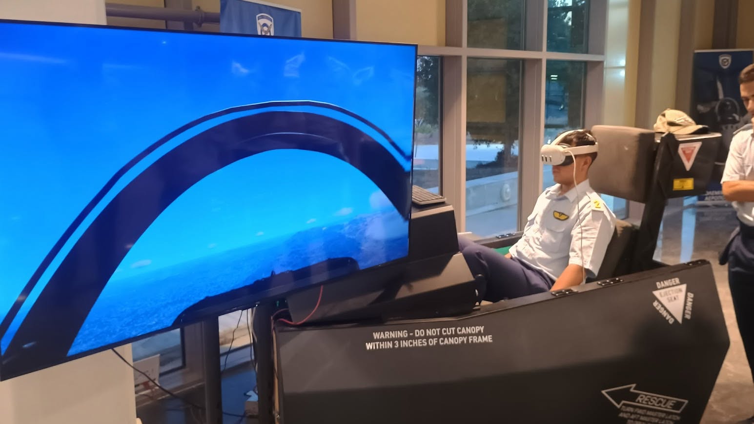 F-35 flight simulator pilot