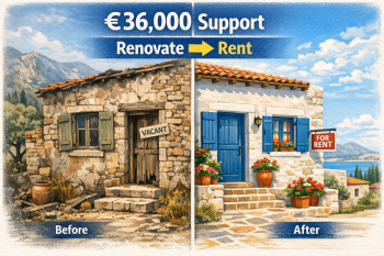 Renovate - Rent program Greece AI illustration