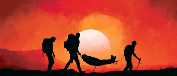 Tourist Rescue Gavdos AI illustration