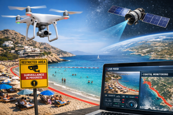 beach drone surveillance Greece