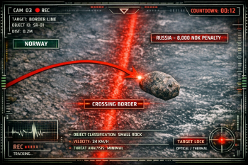 throwing stones at Russia AI illustration