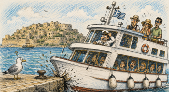 Spinalonga tourist boat pier collision