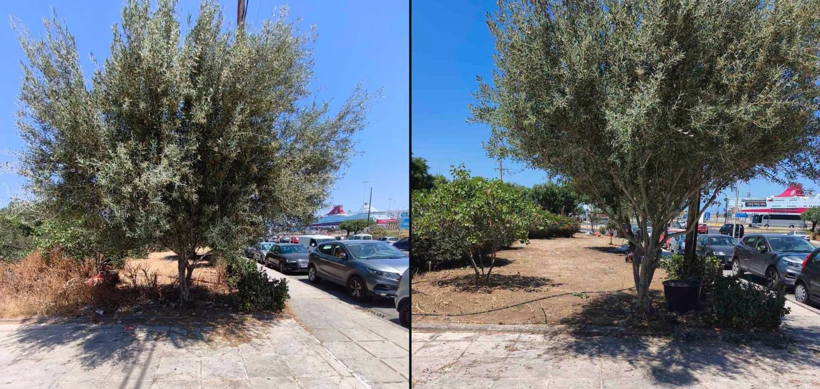 Heraklion before and after.