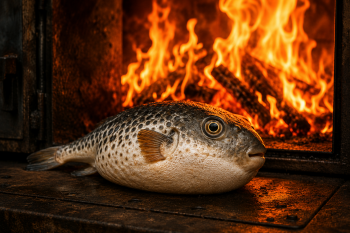 pufferfish catch and burn infographic