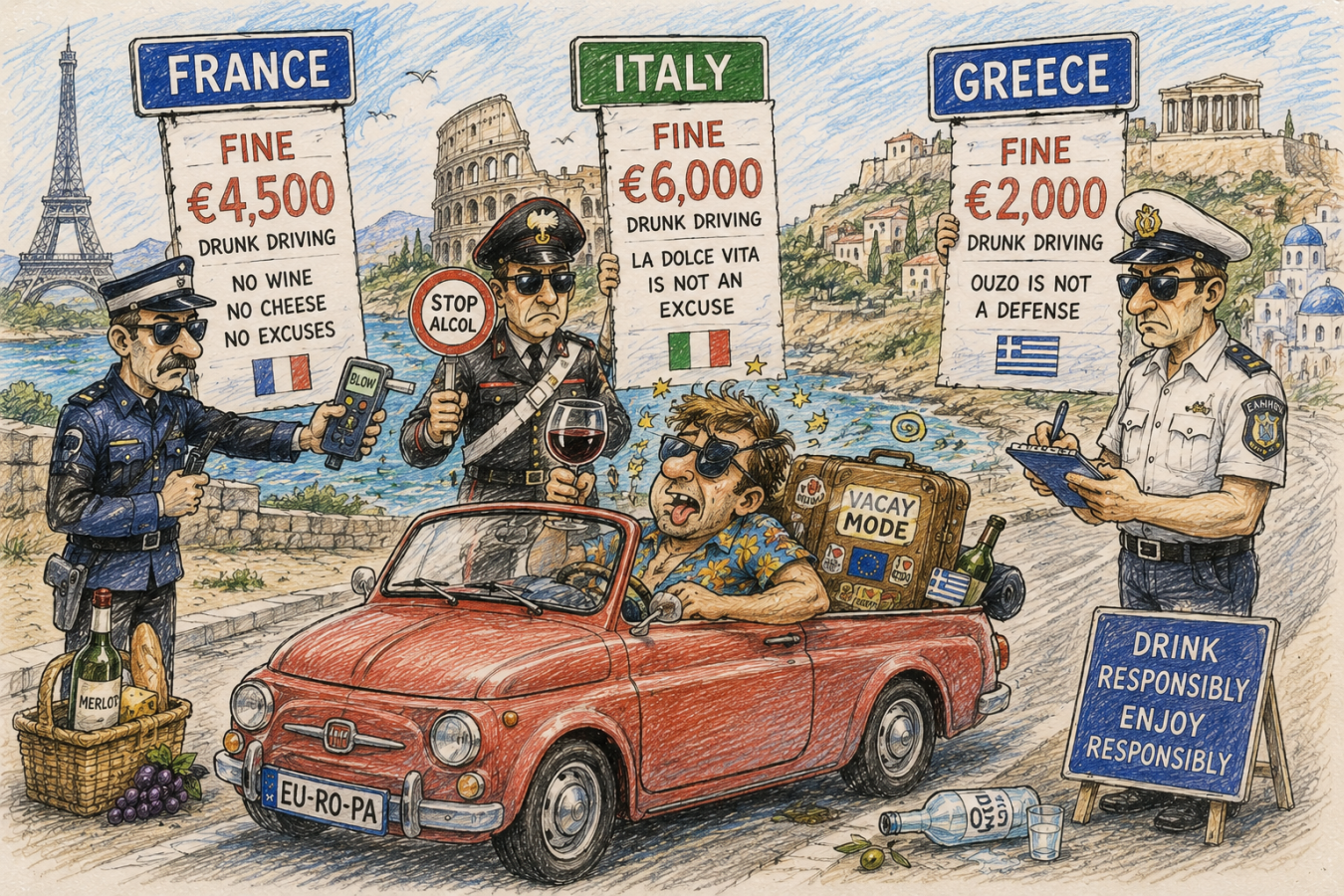 drunk driving fines cartoon