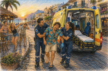 drunk tourists