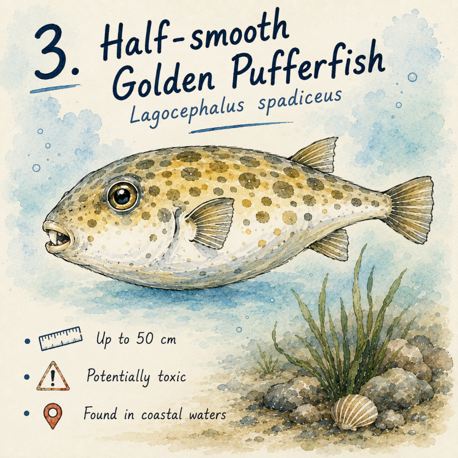 Half-smooth Golden Pufferfish