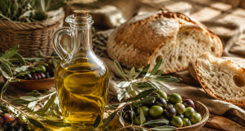 Crete olive oil and bread