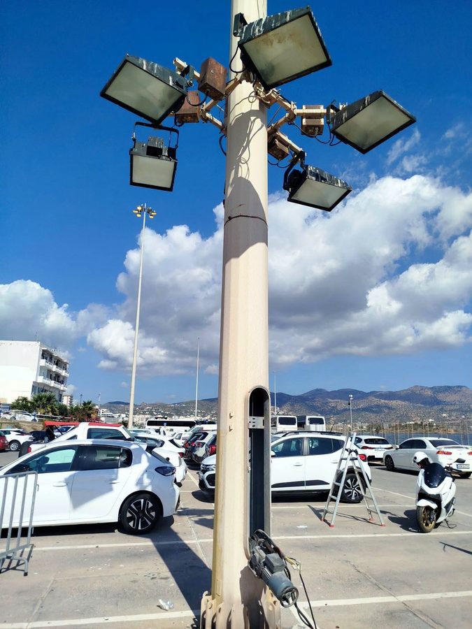 Agios Nikolaos Port New LED Floodlights