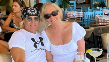American Chuck Pope and Diane Webber from South Africa in Greece in 2025