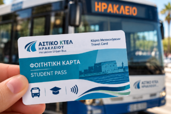 AI illustration Heraklion student bus pass