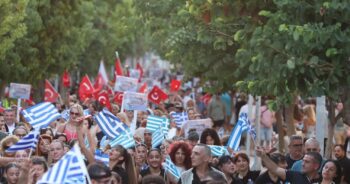 Turkish Flags at Heraklion Parade