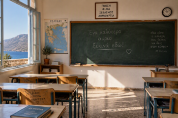 Heraklion Teacher Strike I illustration