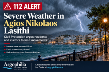 emergency warning Lasithi